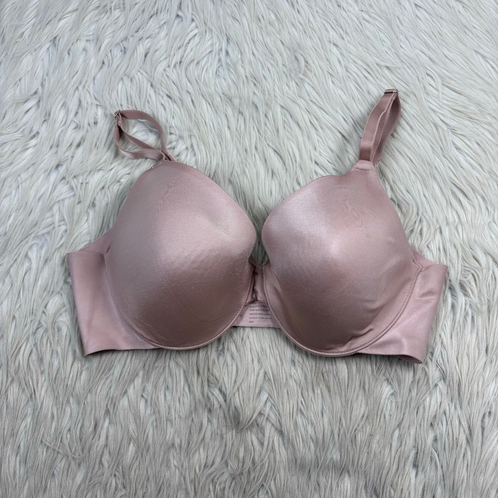 Soma Women's 34D Nude Pink Vanishing Back Full Coverage Bra T-Shirt